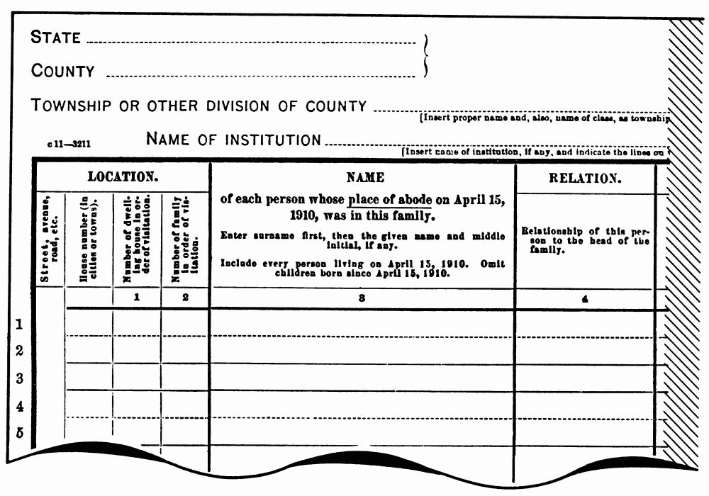 Scanned image of Enumeration Form