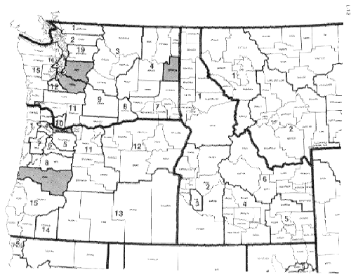 1980 County Groups, 5% State Sample Map