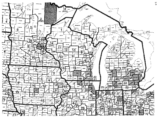 1980 County Groups, 5% State Sample: Map 3