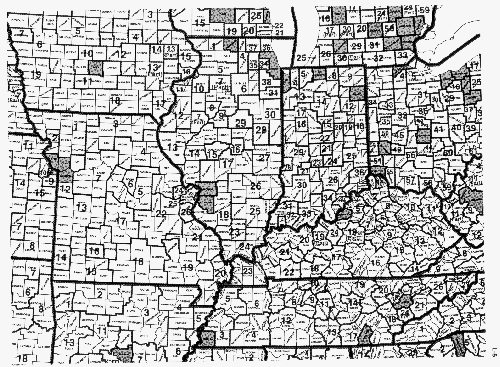 1980 County Groups, 5% State Sample: Map 4