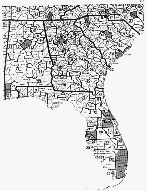 1980 County Groups, 5% State Sample: Map 6