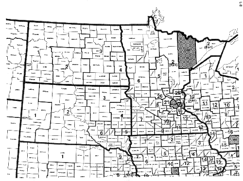 1980 County Groups, 5% State Sample: Map 7