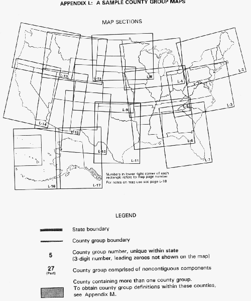 1980 County Group Maps: 5% State Sample