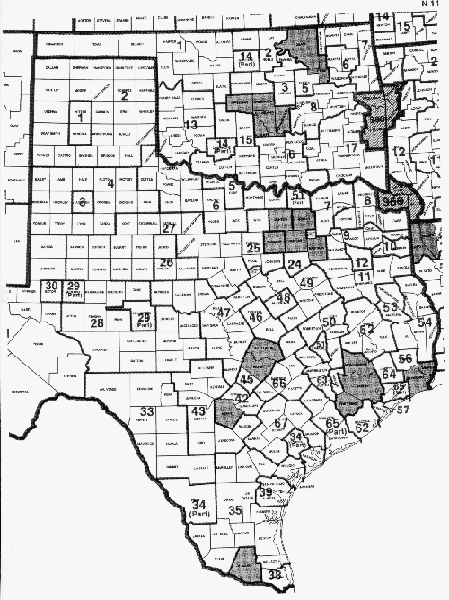 1980 County Groups, 1% Metro Sample: Map 10
