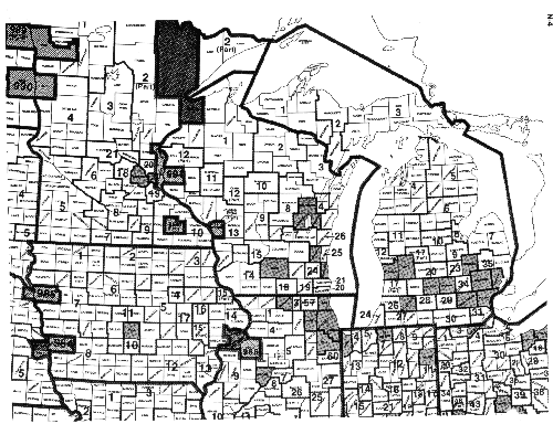 1980 County Groups, 1% Metro Sample: Map 3