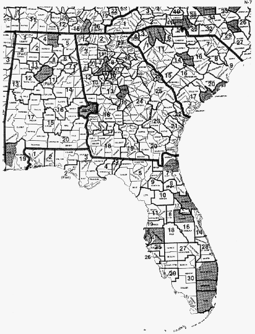 1980 County Groups, 1% Metro Sample: Map 6