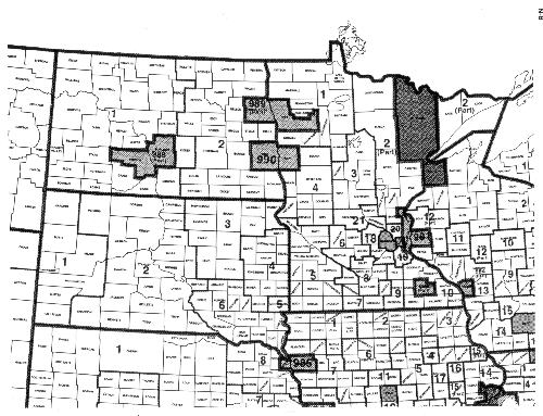 1980 County Groups, 1% Metro Sample: Map 7