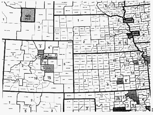 1980 County Groups, 1% Metro Sample: Map 8